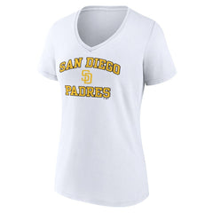 San Diego Padres Women's Heart and Soul V-Neck T-Shirt - MLB T-shirts