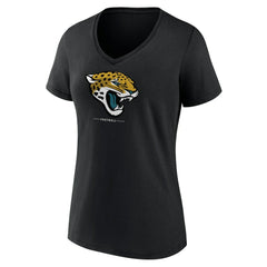 Jacksonville Jaguars Women's Logo Team Lockup V-Neck T-Shirt | NFL On sale