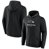 Baltimore Ravens Logo Team Lockup Fitted Pullover Hoodie | NFL Near me