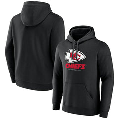 Kansas City Chiefs Logo Team Lockup Fitted Pullover Hoodie | NFL New
