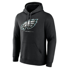 Philadelphia Eagles Logo Team Lockup Fitted Pullover Hoodie | NFL Hot
