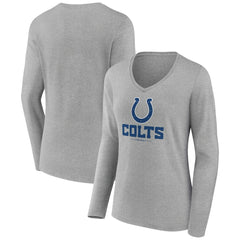 Indianapolis Colts Women's Logo Team Lockup Long Sleeve V-Neck T-Shirt | NFL On sale