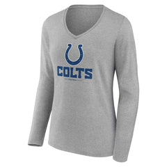 Indianapolis Colts Women's Logo Team Lockup Long Sleeve V-Neck T-Shirt | NFL On sale