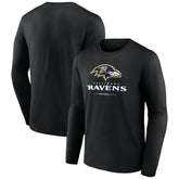 Baltimore Ravens Logo Team Lockup Long Sleeve T-Shirt | NFL Online