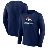Denver Broncos Logo Team Lockup Long Sleeve T-Shirt | NFL Near me