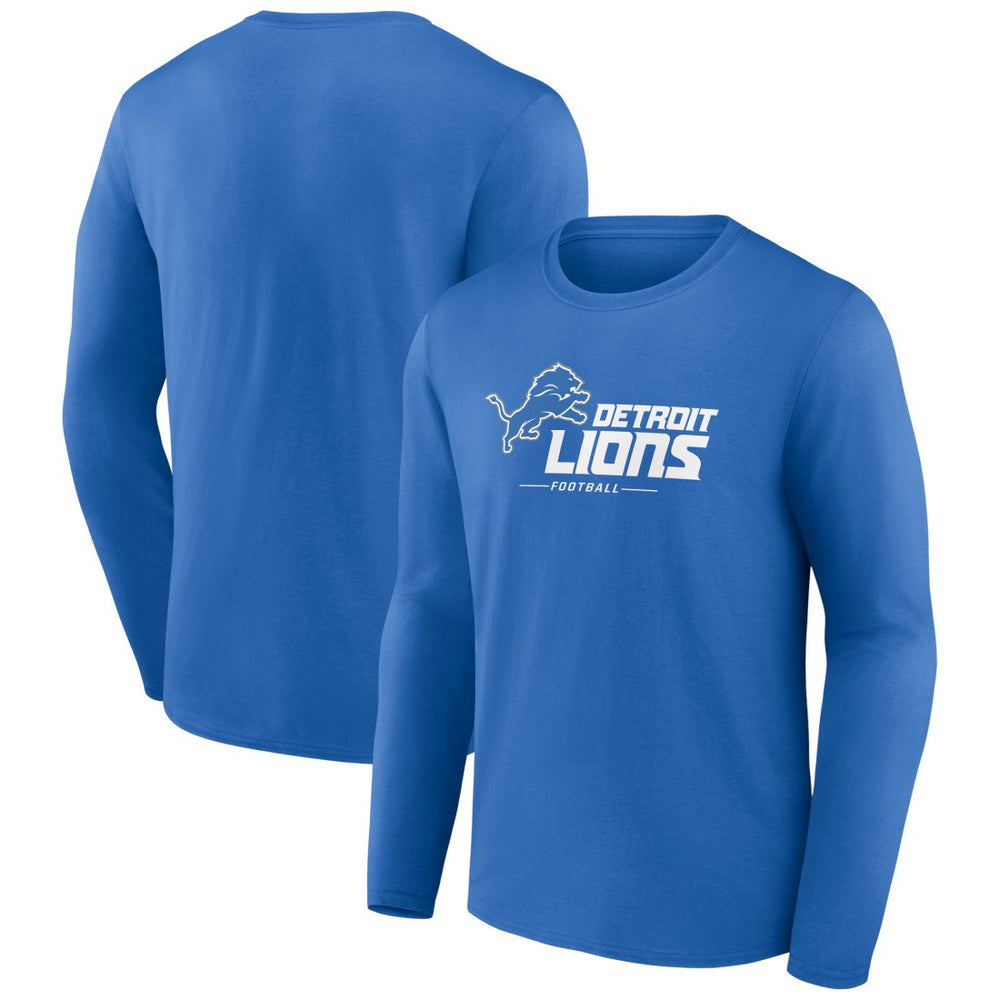 Detroit Lions Logo Team Lockup Long Sleeve T-Shirt | NFL New