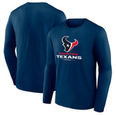 Houston Texans Logo Team Lockup Long Sleeve T-Shirt | NFL On sale