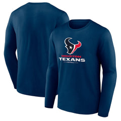 Houston Texans Logo Team Lockup Long Sleeve T-Shirt | NFL On sale
