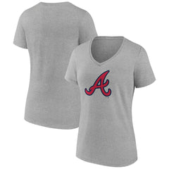 Atlanta Braves Women's Official Logo V-Neck T-Shirt - MLB T-shirts