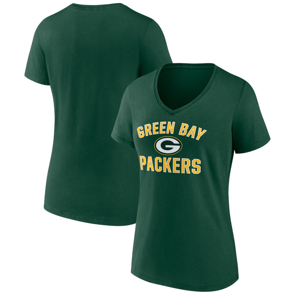 Green Bay Packers Women's Victory Arch Team V-Neck T-Shirt | NFL Outlet