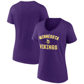 Minnesota Vikings Women's Victory Arch Team V-Neck T-Shirt | NFL Outlet