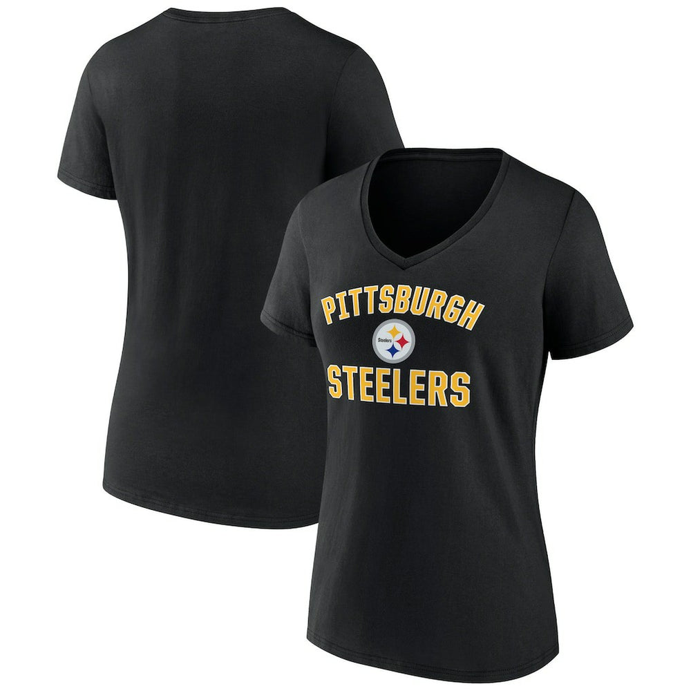 Pittsburgh Steelers Women's Victory Arch Team V-Neck T-Shirt | NFL On sale