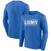 Detroit Lions On Side Stripe Team Long Sleeve T-Shirt | NFL Outlet
