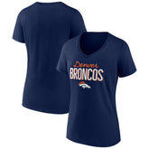 Denver Broncos Women's Nostalgia V-Neck T-Shirt | NFL Outlet
