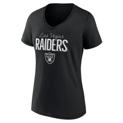 Las Vegas Raiders Women's Nostalgia V-Neck T-Shirt | NFL Discount