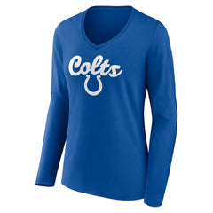 Indianapolis Colts Women's Freehand Team Long Sleeve V-Neck T-Shirt | NFL On sale