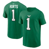 Philadelphia Eagles Jalen Hurts Alternate Player Name & Number T-Shirt | NFL New