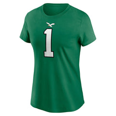 Philadelphia Eagles Jalen Hurts Women's Player Name & Number T-Shirt | NFL Online