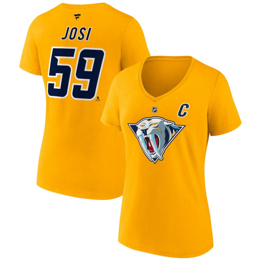 Roman Josi Nashville Predators Fanatics Women's Special Edition 2.0 Name & Number V-Neck T-Shirt - NHL T-shirts