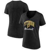 Pittsburgh Pirates Women's Victory Script Team V-Neck T-Shirt - MLB T-shirts