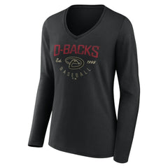 Arizona Diamondbacks Women's Live For It Long Sleeve Long Sleeve V-Neck T-Shirt - MLB T-shirts