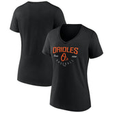 Baltimore Orioles Women's Live For It Team V-Neck T-Shirt - MLB T-shirts