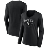 Chicago White Sox Women's Live For It Long Sleeve Long Sleeve V-Neck T-Shirt - MLB T-shirts