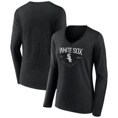 Chicago White Sox Women's Live For It Long Sleeve Long Sleeve V-Neck T-Shirt - MLB T-shirts