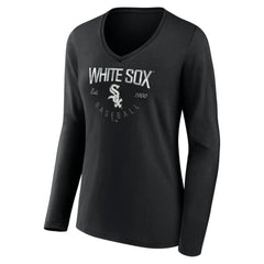 Chicago White Sox Women's Live For It Long Sleeve Long Sleeve V-Neck T-Shirt - MLB T-shirts