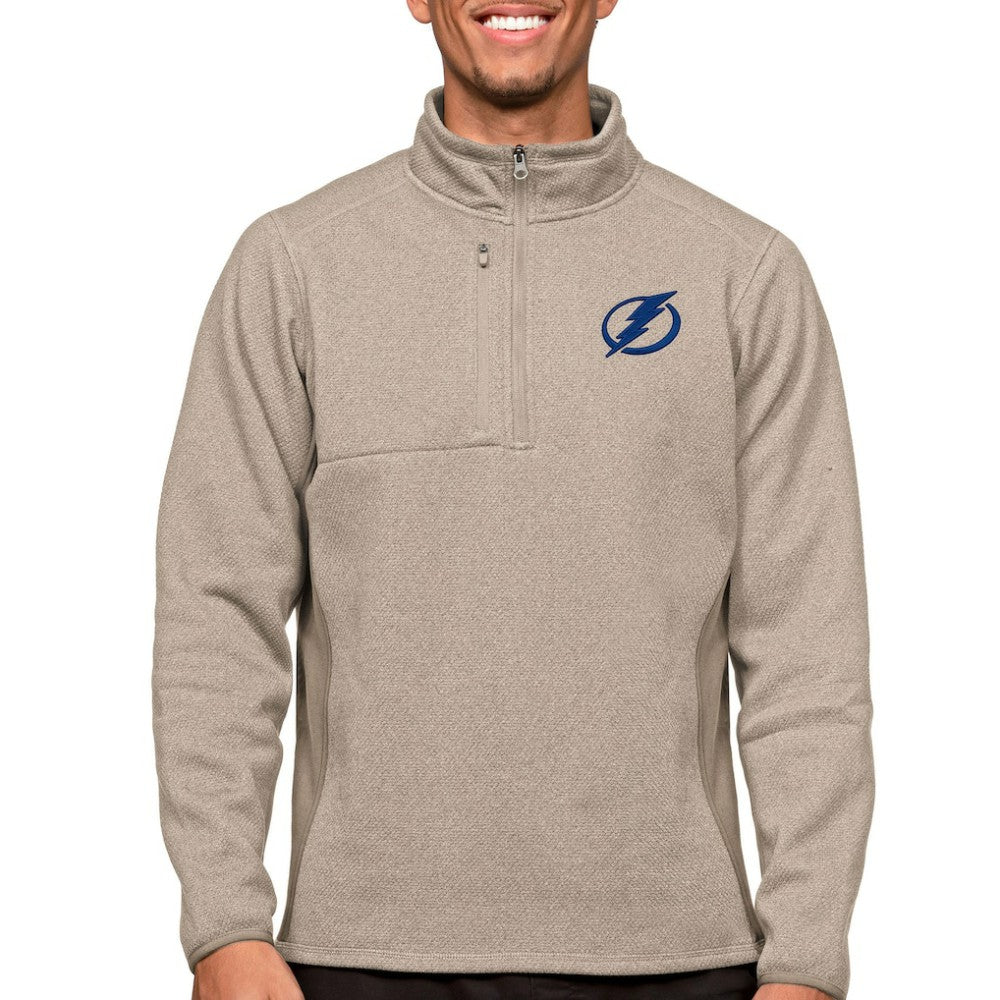 Tampa Bay Lightning Antigua Course Quarter-Zip Pullover Top - NHL Pullover