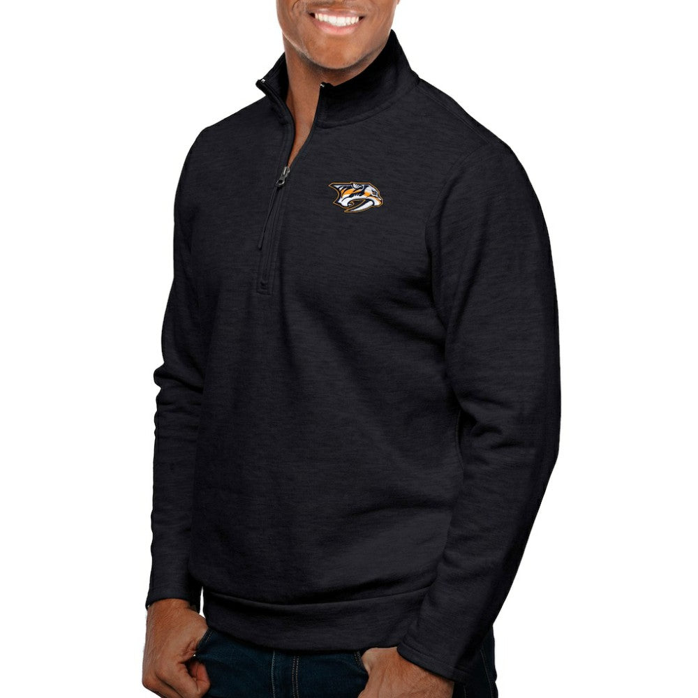 Nashville Predators Antigua Gambit Quarter-Zip Pullover Top - NHL Pullover