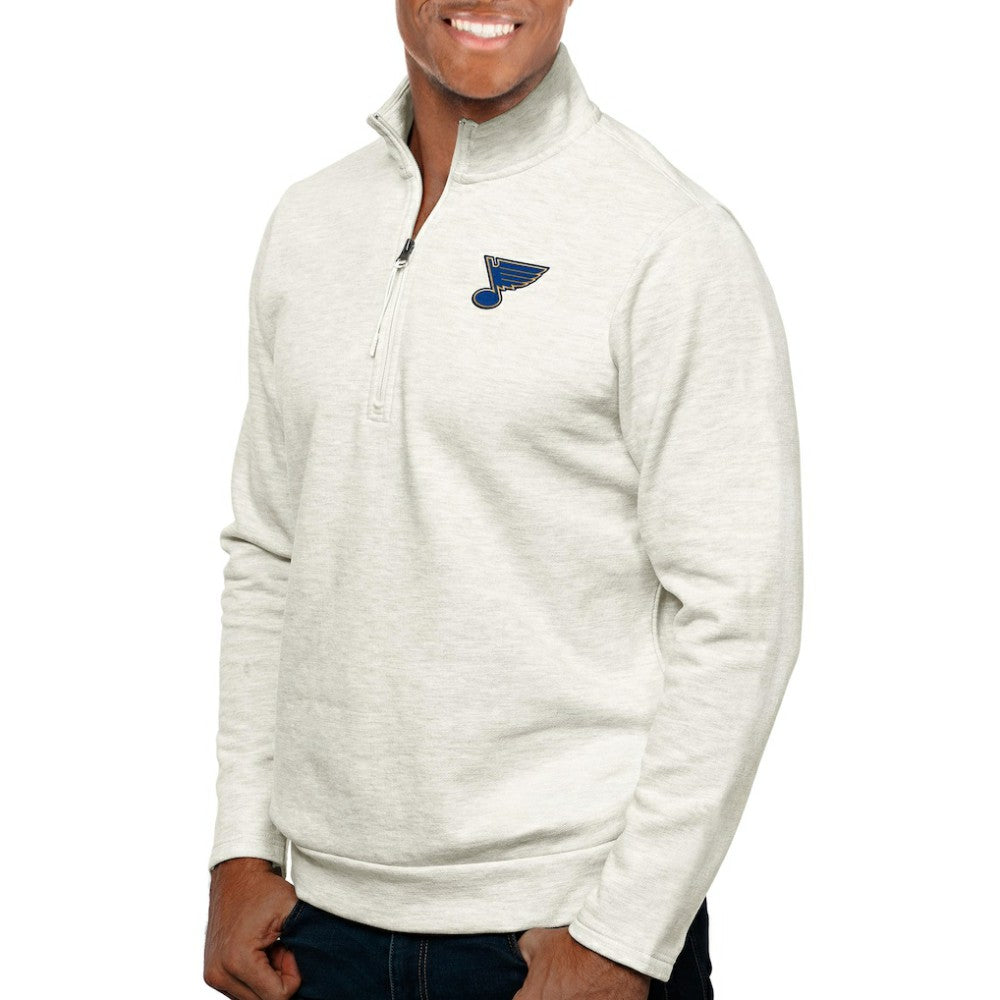 St. Louis Blues Antigua Gambit Quarter-Zip Pullover Top - NHL Pullover