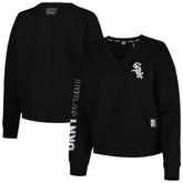 Chicago White Sox DKNY Sport Women's Lily V-Neck Pullover Sweatshirt - MLB Pullover