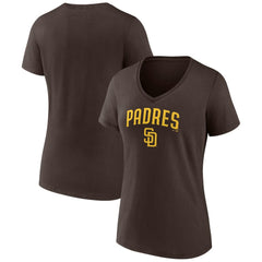 San Diego Padres Women's Lockup V-Neck T-Shirt - MLB T-shirts