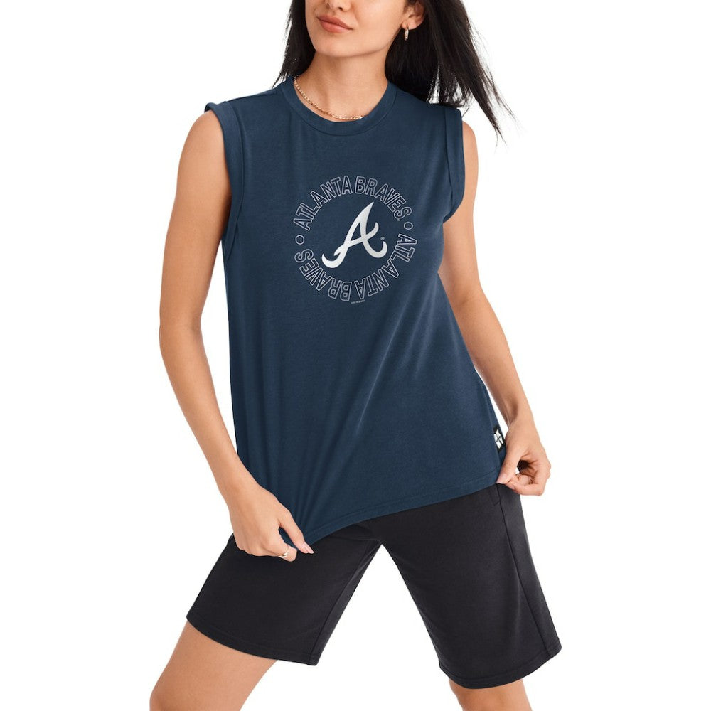 Atlanta Braves DKNY Sport Women's Madison Tri-Blend Tank Top - MLB Tanks
