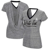 Chicago White Sox Touch Women's Halftime Back Wrap Top V-Neck T-Shirt - MLB T-shirts