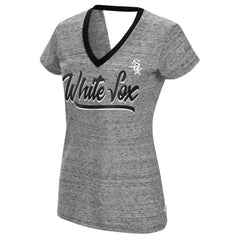 Chicago White Sox Touch Women's Halftime Back Wrap Top V-Neck T-Shirt - MLB T-shirts