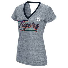 Detroit Tigers Touch Women's Halftime Back Wrap Top V-Neck T-Shirt - MLB T-shirts