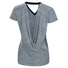 Milwaukee Brewers Touch Women's Halftime Back Wrap Top V-Neck T-Shirt - MLB T-shirts