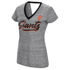 San Francisco Giants Touch Women's Halftime Back Wrap Top V-Neck T-Shirt - MLB T-shirts