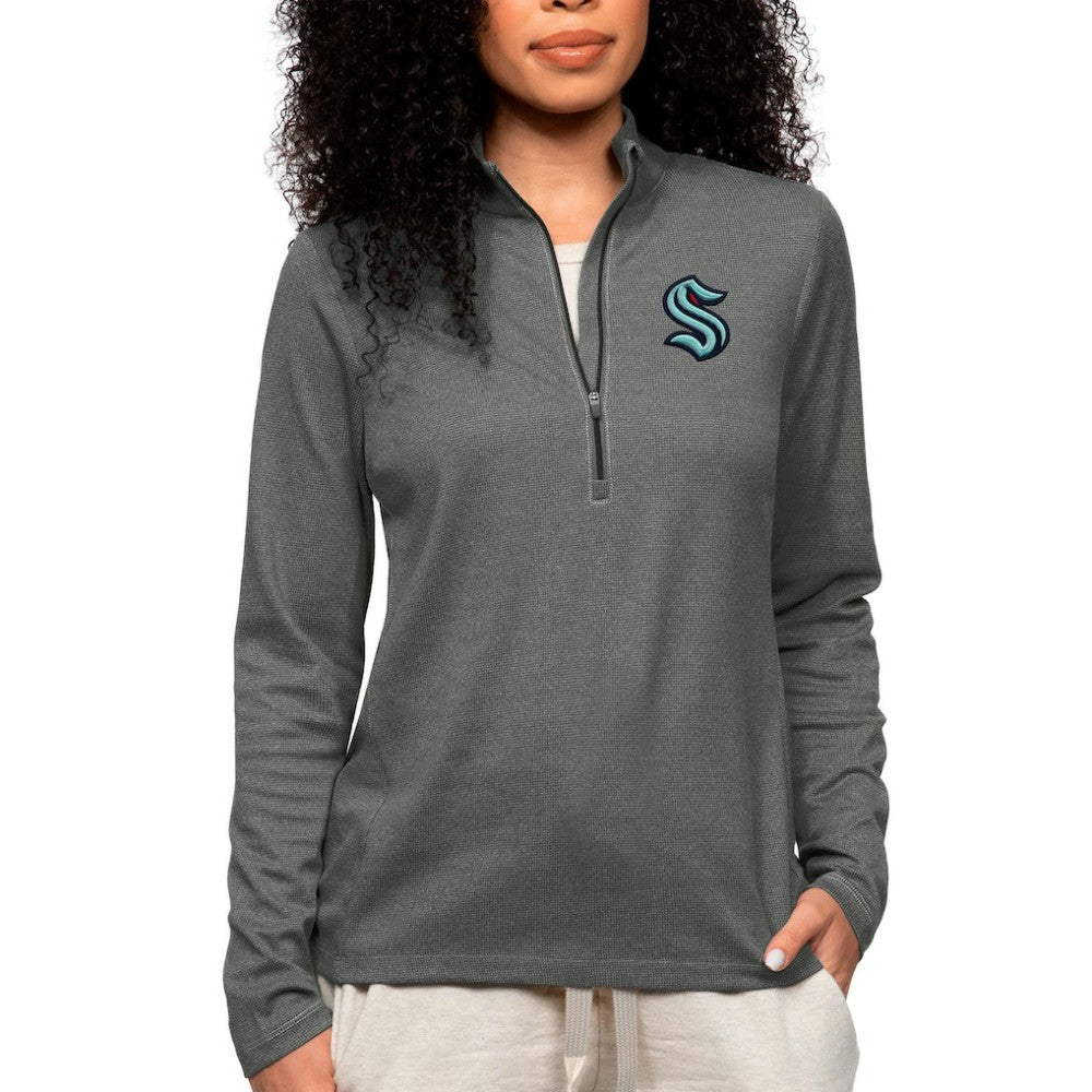Seattle Kraken Antigua Women's Epic Quarter-Zip Pullover Top - NHL Pullover