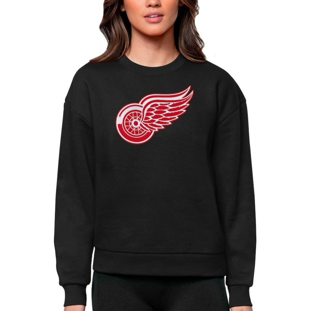 Detroit Red Wings Antigua Women's Team Logo Victory Crewneck Pullover Sweatshirt - NHL Sweatshirts