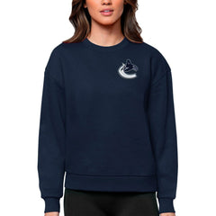 Vancouver Canucks Antigua Women's Victory Crewneck Pullover Sweatshirt - NHL Sweatshirts