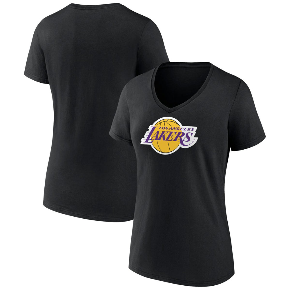 Black Los Angeles Lakers Women's Logo V-Neck T-Shirt | NBA