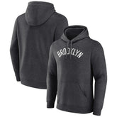 Charcoal Brooklyn Nets Wordmark Alternate Pullover Hoodie | NBA