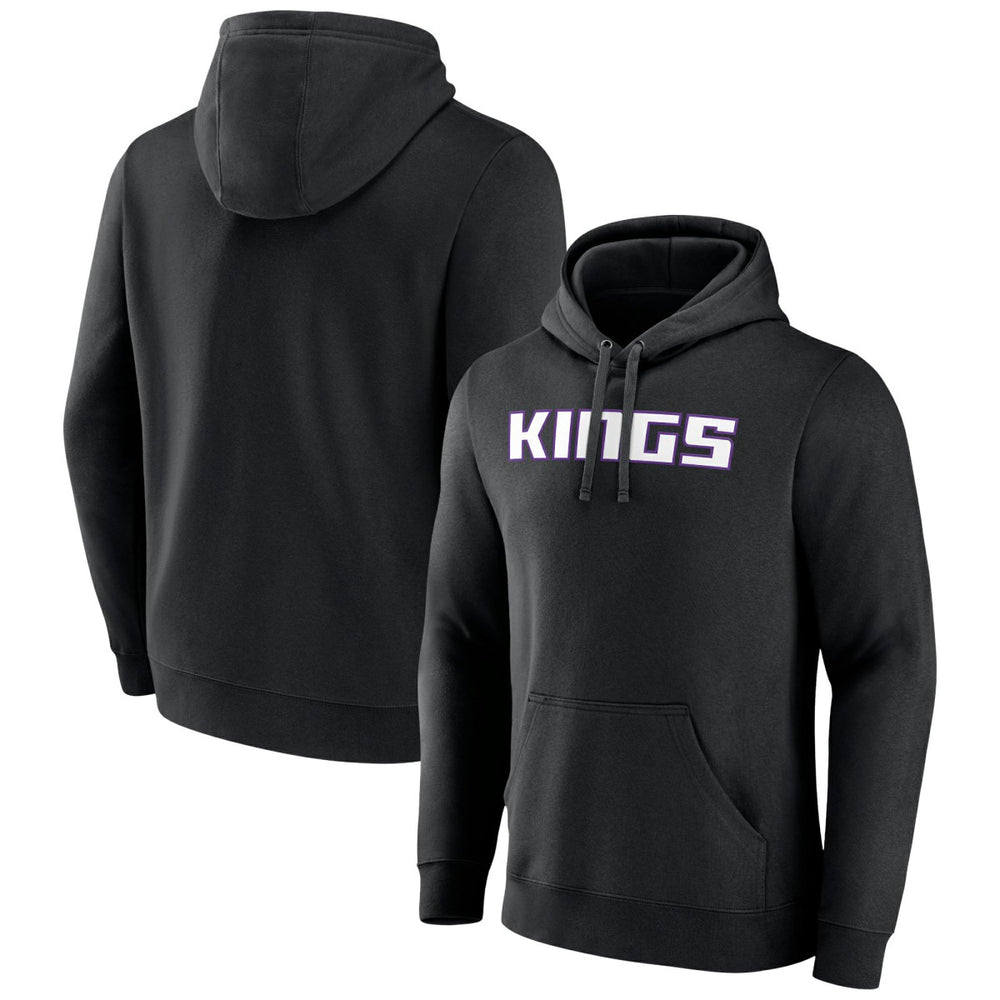 Black Sacramento Kings Wordmark Team Logo Pullover Hoodie | NBA