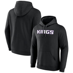 Black Sacramento Kings Wordmark Team Logo Pullover Hoodie | NBA