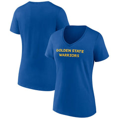 Royal Golden State Warriors Women's Wordmark V-Neck T-Shirt sale | NBA