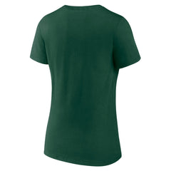 Green Milwaukee Bucks Women's Wordmark V-Neck T-Shirt | NBA