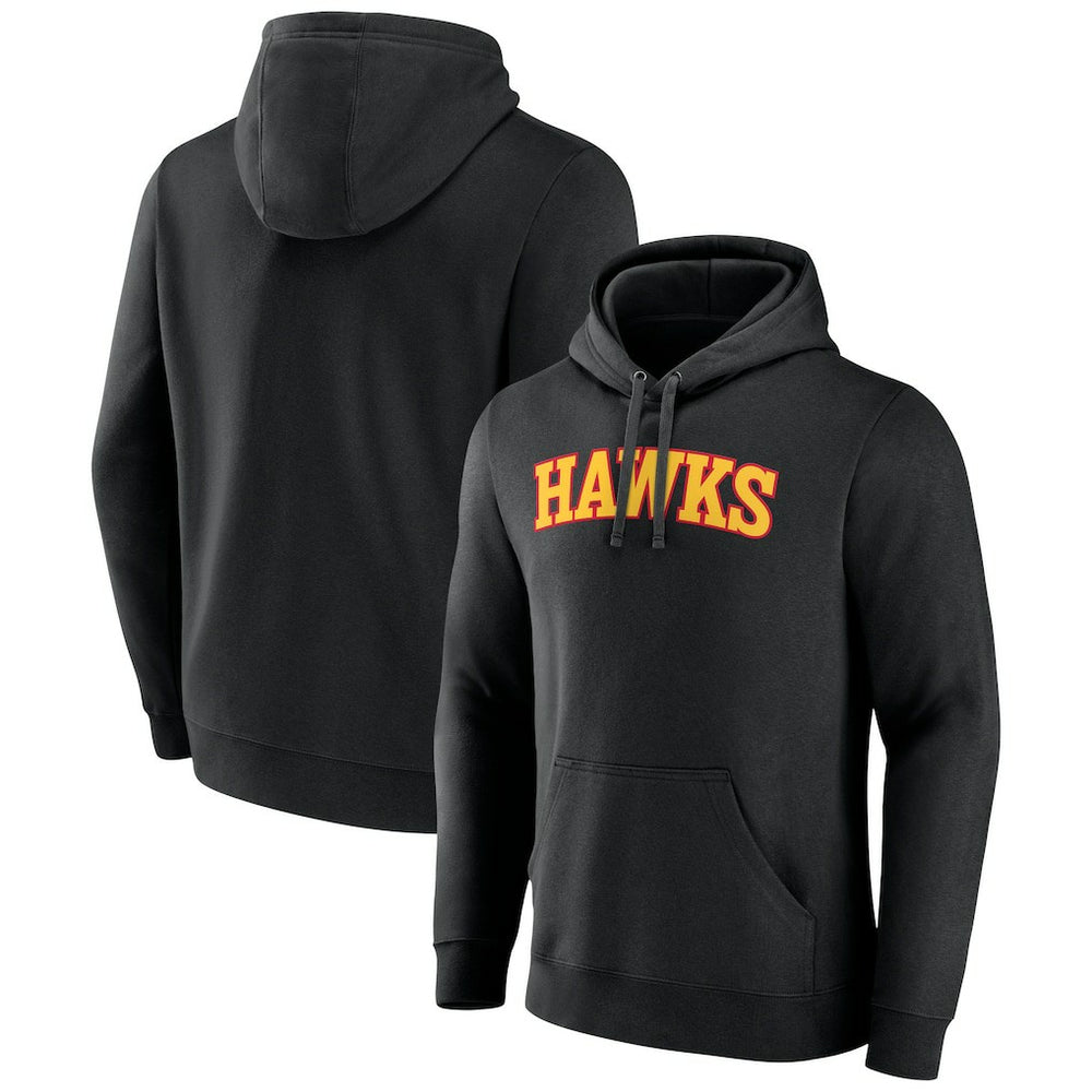 Black Atlanta Hawks Wordmark Team Pullover Hoodie | NBA
